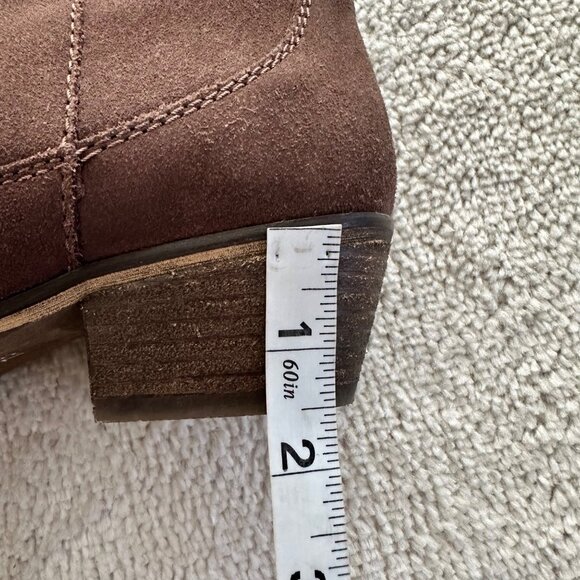 Steve Madden Brown Suede Low-Heel Round Toe Booties Sz 7.5 - Picture 5 of 7